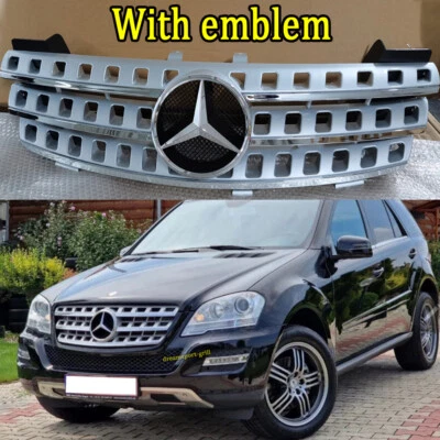 Grelha grelha com emblema para Mercedes Benz W164 ML320 ML350 ML500 ML550 2005-2008 - Imagem 1 de 4