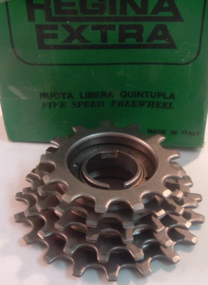 Regina Corsa 13T-19T 5-Spd Road Freewheel NEW/NOS Vintage-English Thread-'81-NIB - Image 1 of 4