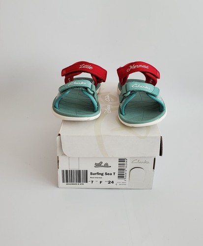 Sandali Clarks bambina Finch Stride punta chiusa rosso interesse UK bambino 7 EU 24