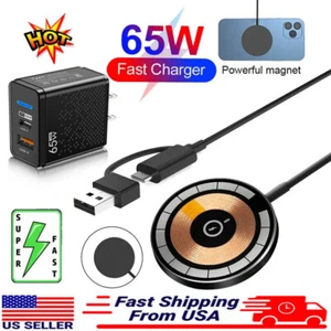 MagSafe Magnetic Fast Wireless Charger Clear Pad For iPhone 16 15 14/Pro/Pro Max - Picture 1 of 20