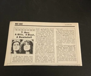T REX Marc Bolan 1972/Spirit - recortes de página vintage - Imagen 1 de 2
