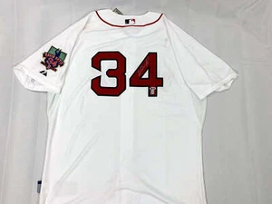 David Ortiz Autographed Boston Red Sox Majestic White Authentic Jersey Beckett - Picture 1 of 3