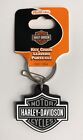 Harley-Davidson Bar & Shield Rubber Key Chain Gray NEW