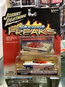 1957 CHEVY BEL AIR CONVERTIBLE JOHNNY LIGHTNING STREET FREAKS AMERICAN GLORY - Picture 1 of 1