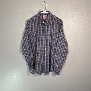 J Press Shirt Mens Large Button Down Long Sleeve Multicolor Plaid Cotton - Picture 1 of 5