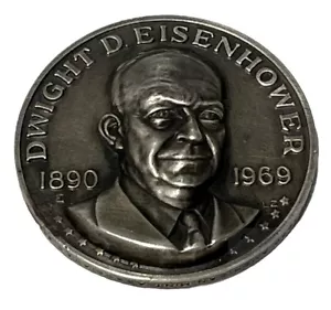 1970 American Mint Assoc. General Dwight D. Eisenhower Sterling Silver Medal - Picture 1 of 2
