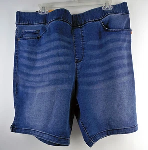 NUEVOS CON ETIQUETAS Pantalones Cortos de Vaquero DKNY Cómodos Elásticos Med Azul Envejecido Lavado XXL - Imagen 1 de 2
