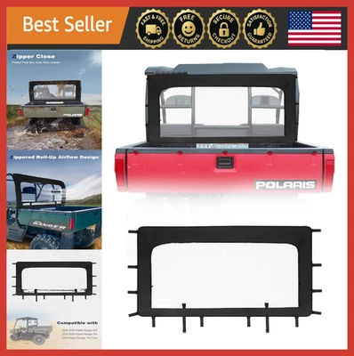 Parabrisas trasero blando UTV 2005-2008 Polaris Ranger 500/700 Crew 600D ventana PVC Foto 1 de 4