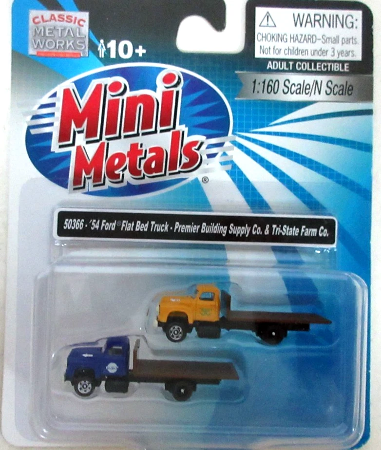 N SCALE CLASSIC MINI METALS 50366-54 FORD FLAT BED TRUCKS      NEW - Image 1 of 2
