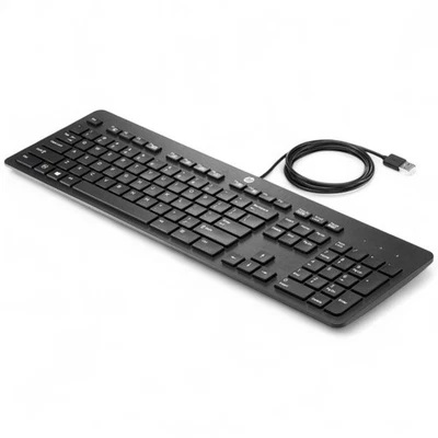 NEW - HP Keyboard Business Black Slim USB Windows Enhanced P/N 803181-001 - Image 1 of 4