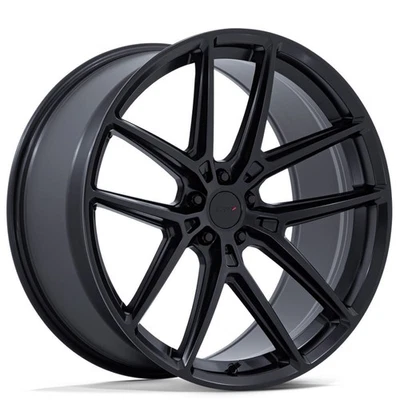 F22x9/R22x10.5" Staggered TSW Wheels TW006 Imola Matte Black Flow Formed (S04) - Image 1 of 3