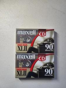 Cinta de casete en blanco Maxell XLII 90 minutos X2 nueva en paquete envío gratuito - Imagen 1 de 3