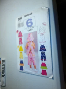 Butterick 3846 Cris Cross Back Sun Top Shorts Hat Pants Size NB-M - Picture 1 of 1