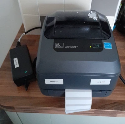 Zebra GX430t Thermal Printer GX43-102420-000 Spares or Repairs No Power Supply - Image 1 of 4