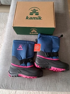 Kinderwinterstiefel, Kamik, blau, Klettverschluss, Gr. 35, neu - Bild 1 von 5