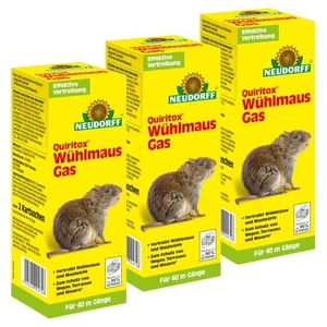 3 x Neudorff Quiritox Wühlmausgas 2 Kartuschen Maulwurf Fernhaltemittel Abwehr - Bild 1 von 8