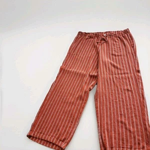 Pantalones para mujer Sonoma talla 0X/14 a rayas mezcla de lino pierna ancha Boho World Traveler - Imagen 1 de 9