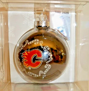NHL Calgary Flames Adorno de Navidad Colgante Vidrio Redondo - Imagen 1 de 1