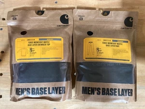 Carhartt Force Midweight Waffle Base Layers - Mens 2XL - Top & Bottom - Black - Picture 1 of 7