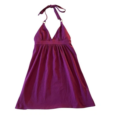 Victoria's Secret Moda Verano Playa Halter Vestido Sujetador Incorporado Top Púrpura Pequeño Y2K Foto 1 de 4