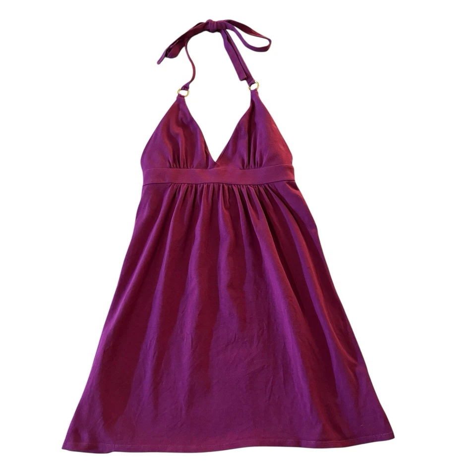 Victoria's Secret Moda Verano Playa Halter Vestido Sujetador Incorporado Top Púrpura Pequeño Y2K Foto 1 de 4