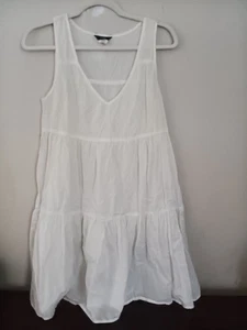 J Crew Damen Stufen Popover Kleid Gr. XS 100% Baumwolle Plissee  - Bild 1 von 4