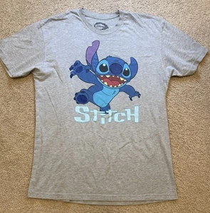 Disney Lilo & Stitch T-Shirt Donna Stitch Grigio Taglia Large - Foto 1 di 6
