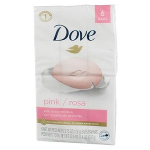 Dove Pink Moisturizer Cream Bars, Pink Rosa, 3.75 oz, 6 Ct - Picture 1 of 3