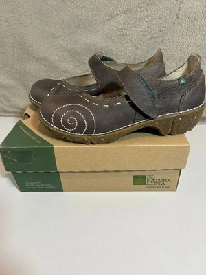 El Naturalista Yggdrasil N095 Brown Leather Mary Jane Shoes EU 41 UK 7.5 Boxed - image 1 of 4