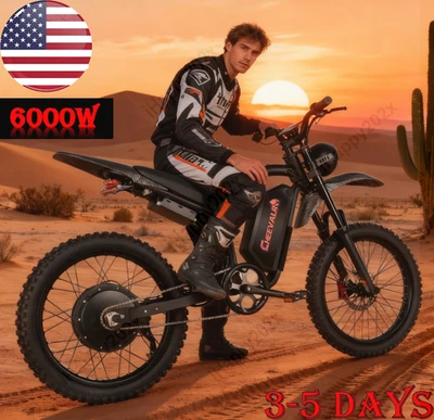 Motocicleta Eléctrica NFC 6000W Bicicleta Eléctrica E-Mountainbike 45MPH Off-road Foto 1 de 4