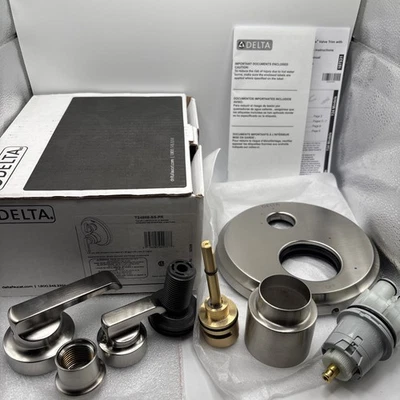 Delta T24889-SS-PR Tetra 14 Series 3-Setting Trim Kit – Open Box Missing Screws - Image 1 of 4