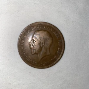 1928 ONE PENNY GEORGIVS V DEI GRA:BRITT:OMN: REX FID: DEF: IND: IMP - Picture 1 of 2