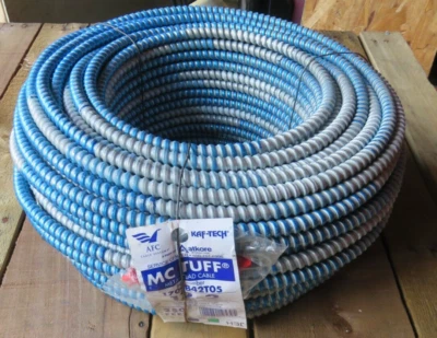 MC 1704B42T05 Steel Armored Cable 12-2 with Ground 250 ft Coil Solid Wire 600v - Image 1 of 4