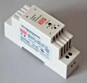 NETZTEIL  12V / 1,25A /  MEAN WELL DR-15-12 / Power Supply / Hutschiene / NEU - Bild 1 von 8