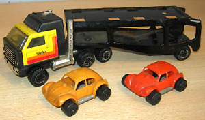 TONKA Metal Car Transporter & VW Volkswagen Beetle Cars x2