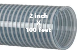 Manguera de succión de agua de PVC transparente de 2 pulgadas X 100 pies - Kanaflex 110 CL - Imagen 1 de 2