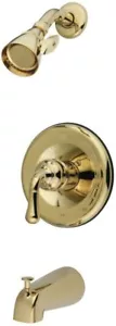 Kingston Brass Magellan Tub and Shower Faucet - Polished Brass - GKB1632 DING - Picture 1 of 12