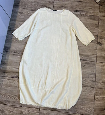 OSKA Damen Kleid Oversizekleid Ballon Limette Tasche 100% Leinen Größe 4 - Bild 1 von 4