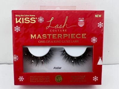 KISS Faux Mink Lash Couture obra-prima ATELIER cílios postiços com cola - 1 par - Imagem 1 de 3