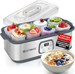 Probiotic Yogurt Maker - Adjustable Temp & Timer, Gut Health, Lifetime Warranty - Picture 1 of 8