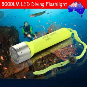 180LM Waterproof Bright LED Scuba Diving Underwater Flashlight Torch Light NEW - Picture 1 of 8