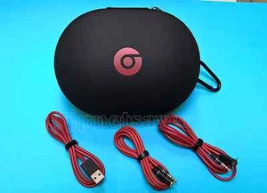 Hard Case + 3 Accessory CABLES for BEATS STUDIO 2, STUDIO 3, SOLO HD Headphones - Picture 1 of 4