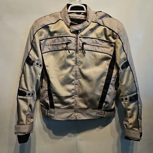 Xelement Motorcycle Jacket Silver Padded Removable Lining Mens Size Medium - Picture 1 of 14