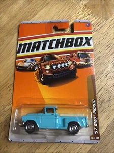Matchbox Construction (2009) Blue '57 GMC Pickup Toy Truck 38/100 NIB - Picture 1 of 3