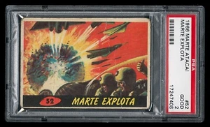 Tarjeta Meixcan española argentina 1966 Marte Ataca #52 PSA 2 Argentina Mars Attacks - Imagen 1 de 2