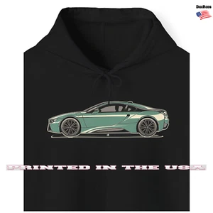 DigiRods BMW i8 i 8 Coupe Hybrid Model Year Cartoon Car Black Hoodie Sweatshirt - Picture 1 of 6
