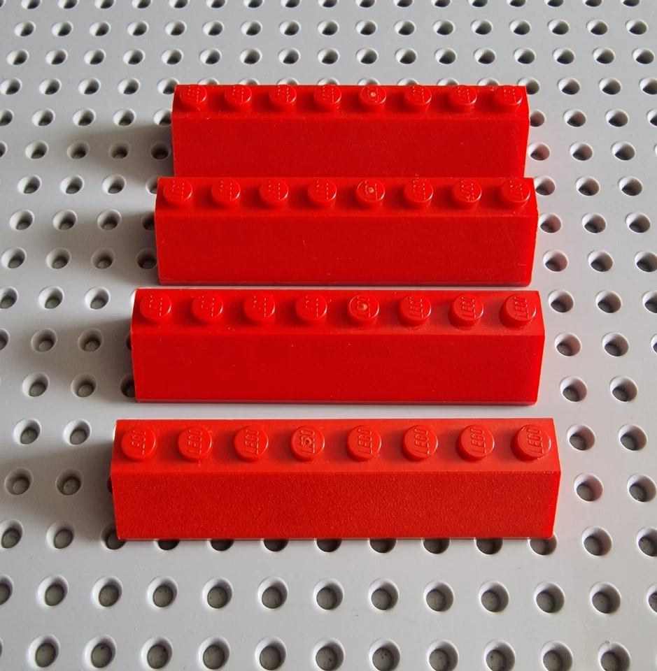 LEGO Schrägstein Dachstein 4 Stück rot 2x8 red Slope brick 4445 R3 - Bild 1 von 1