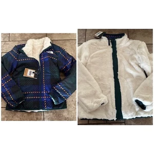 NUEVO CON ETIQUETAS Niñas L North Face Reversible Estampado a Cuadros Mossbud Remolino Chaqueta Chaqueta de Esquí - Imagen 1 de 10