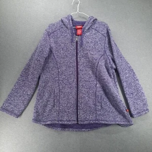 Dickies Sweater Hoodie Womens 1X Purple Pockets Full Zip Drawstring Hood - Picture 1 of 9