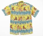 Burma Bibas Shirt Mens Medium Hawaiian Button Down 100% Silk Collared Adult